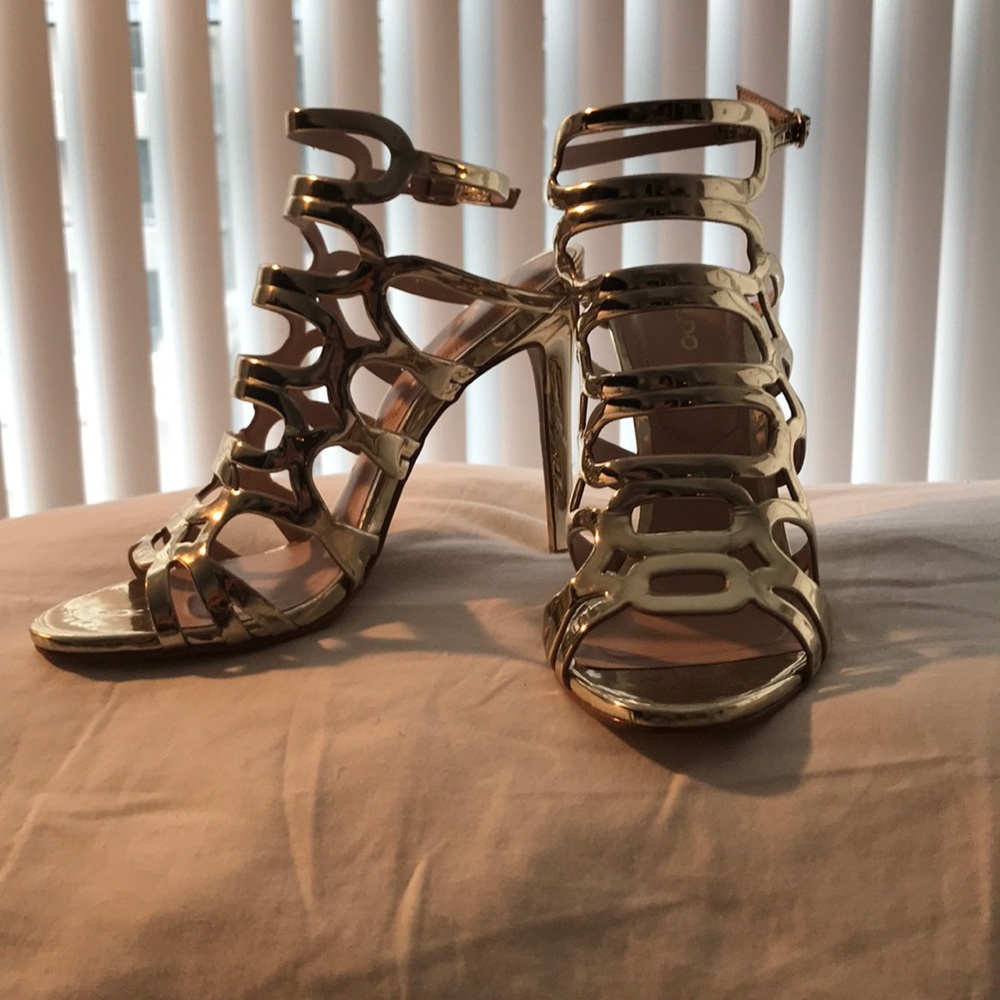 Gold Cage shoes